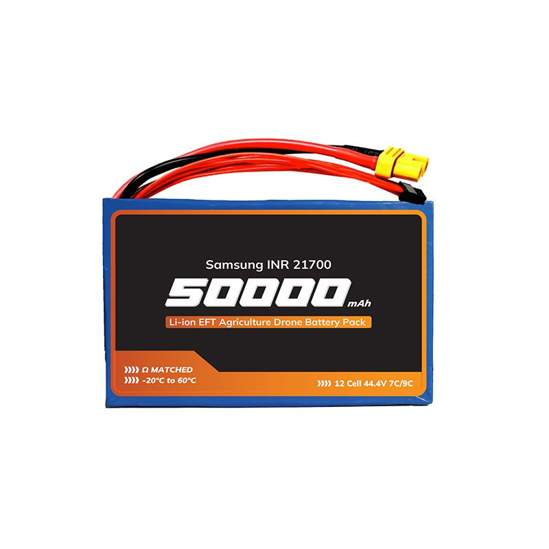 Samsung INR 21700 50S 44.4 V 50000 mAh 12s10p 350A450A Discharge Li-ion EFT Agriculture Drone Battery Pack